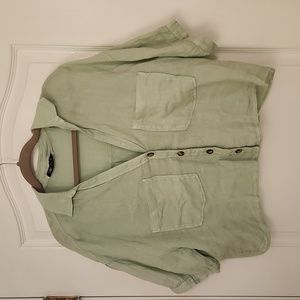 Zara cropped shirt